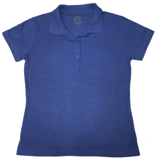 Camisa polo Feminina - Azul escuro Imagem 1